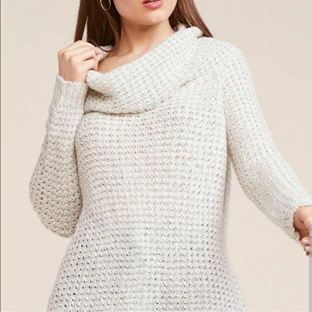 ✂️BB DAKOTA Gray Cowl Neck Knit Pullover Sweater S